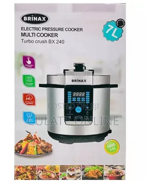7ltrs Brinax 8 in 1 Pressure Cooker
