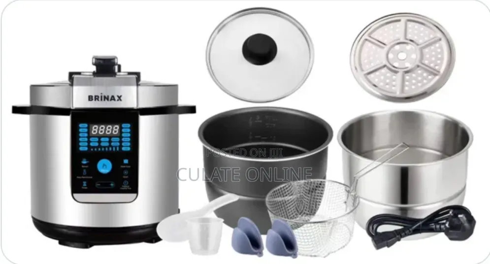 7ltrs Brinax 8 in 1 Pressure Cooker