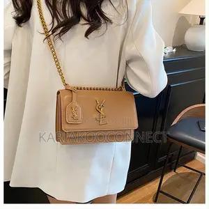 Chic Gold-Chain Flap Crossbody Bag