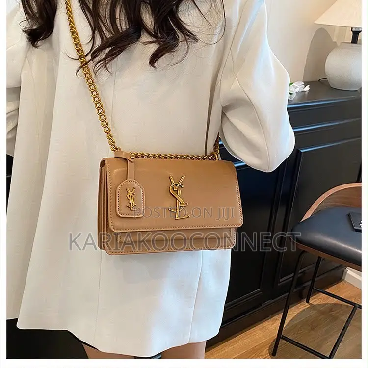 Chic Gold-Chain Flap Crossbody Bag