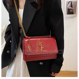 Chic Gold-Chain Flap Crossbody Bag