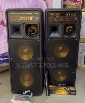 Alitop Proffesional Speaker Sp 8801 Power 6000W With Wireless Mic