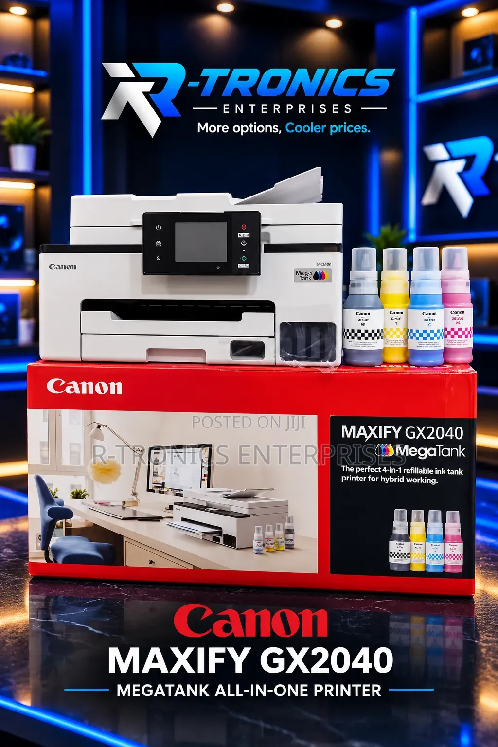 Canon MAXIFY GX2040 MegaTank Refillable-Ink, 4-in-1 Business Printer