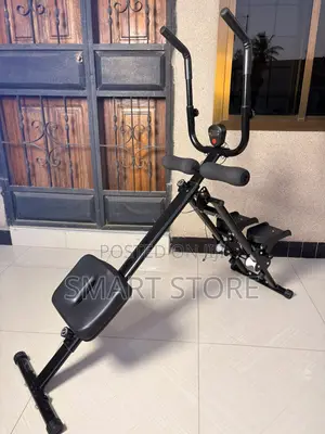 2-in-1 Home Fitness Trainer: Heavy-Duty Abdominal Machine With Stepper