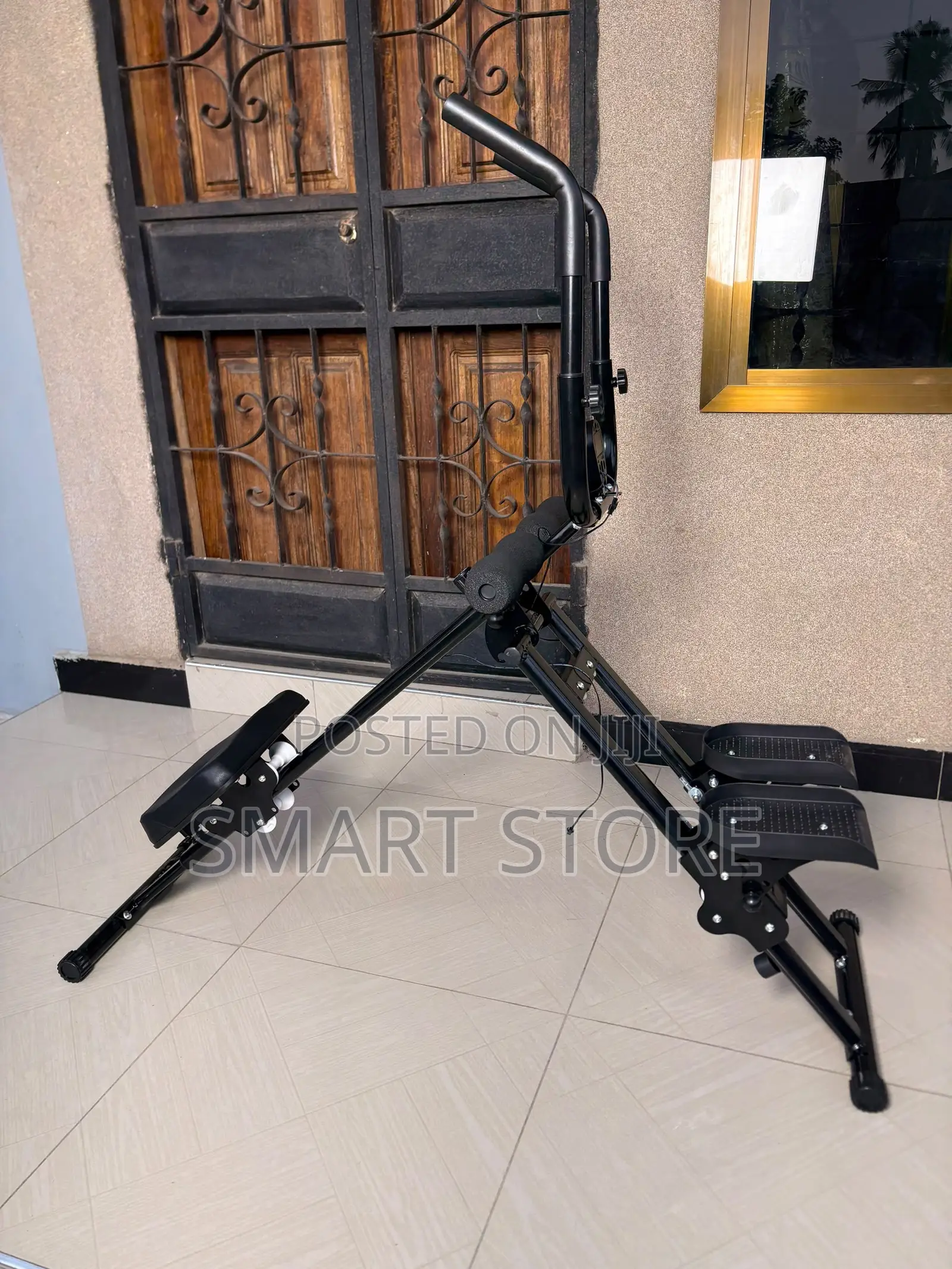 2-in-1 Home Fitness Trainer: Heavy-Duty Abdominal Machine With Stepper