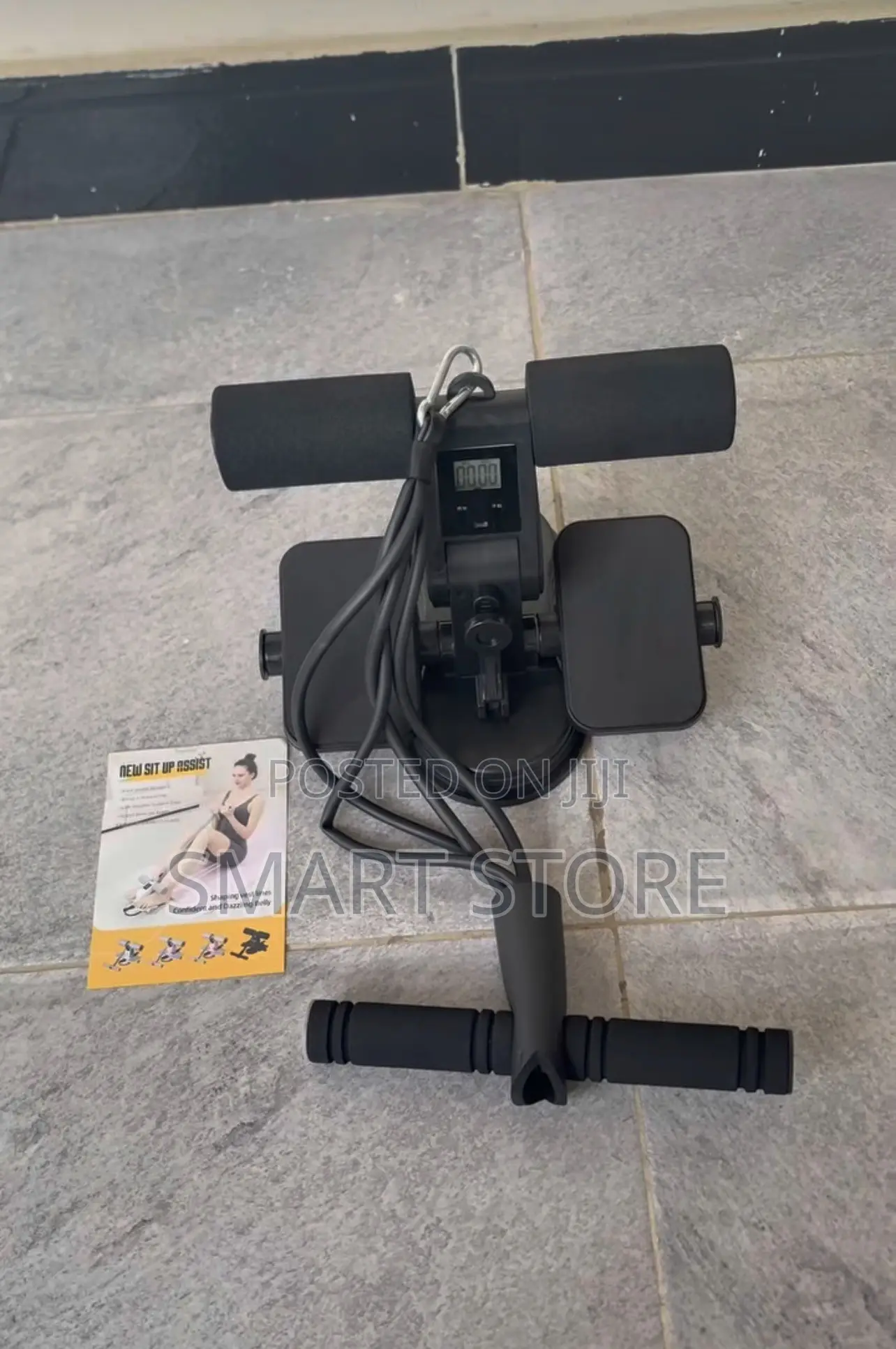 Multi-Function Suction Sit-Up Assistant Bar With Digital Display & Pul