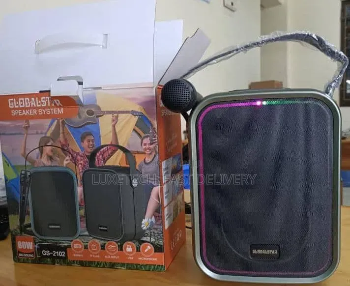 Globalstar 80W Mini Karaoke Speaker With 1 Wired Microphone