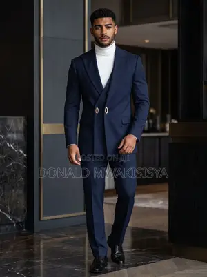 Oval Button Double Breasted Suit - Luxury Edition