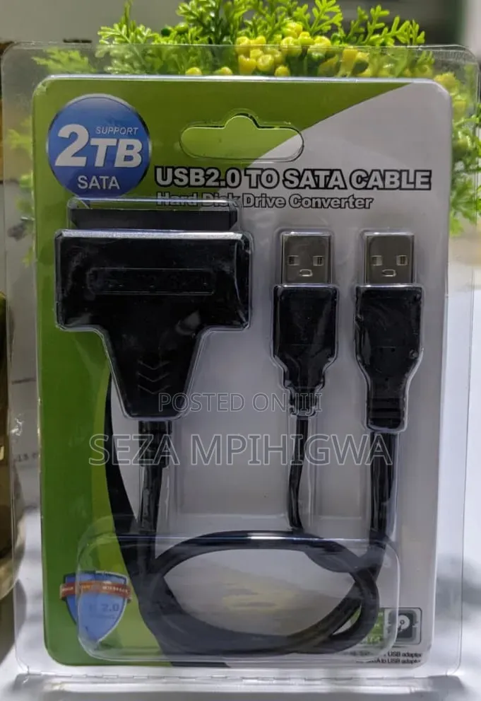 ​USB 2.0 to SATA Cable Adapter (Support Up to 2TB HDD & SSD)
