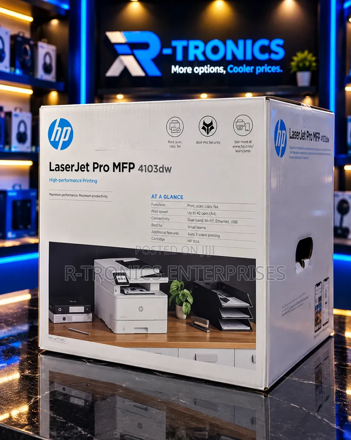 HP LaserJet Pro 4103dw Monochrome Laser Printer