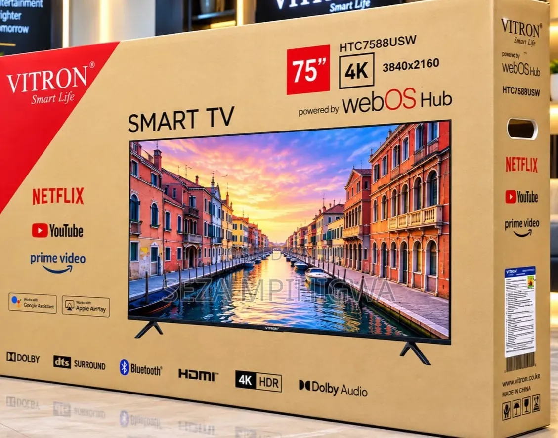 Vitron 75 Inch 4K UHD Smart TV – webOS Hub (Model: HTC7588USW)