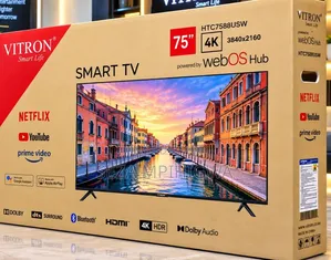 Vitron 75 Inch 4K UHD Smart TV – webOS Hub (Model: HTC7588USW)