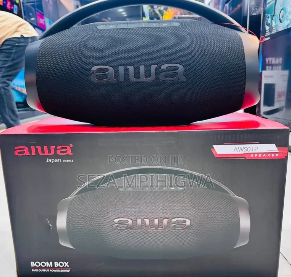 AIWA AWS01P Portable Boombox Speaker – Sauti Nzito Ya Watt 300