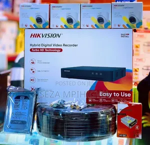 Full Set Hikvision Smart Hybrid CCTV Camera Kit (Channels 4)