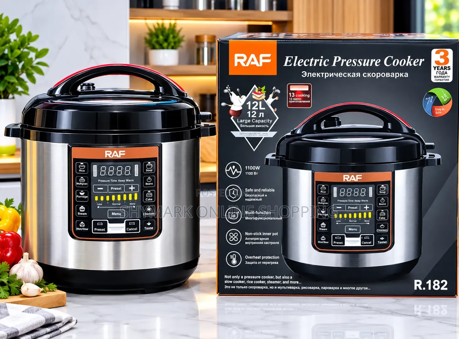 RAF 12L Electric Pressure Cooker (Model R.182)