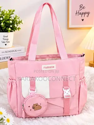 Lilac Tote Bag With Side Tie Details