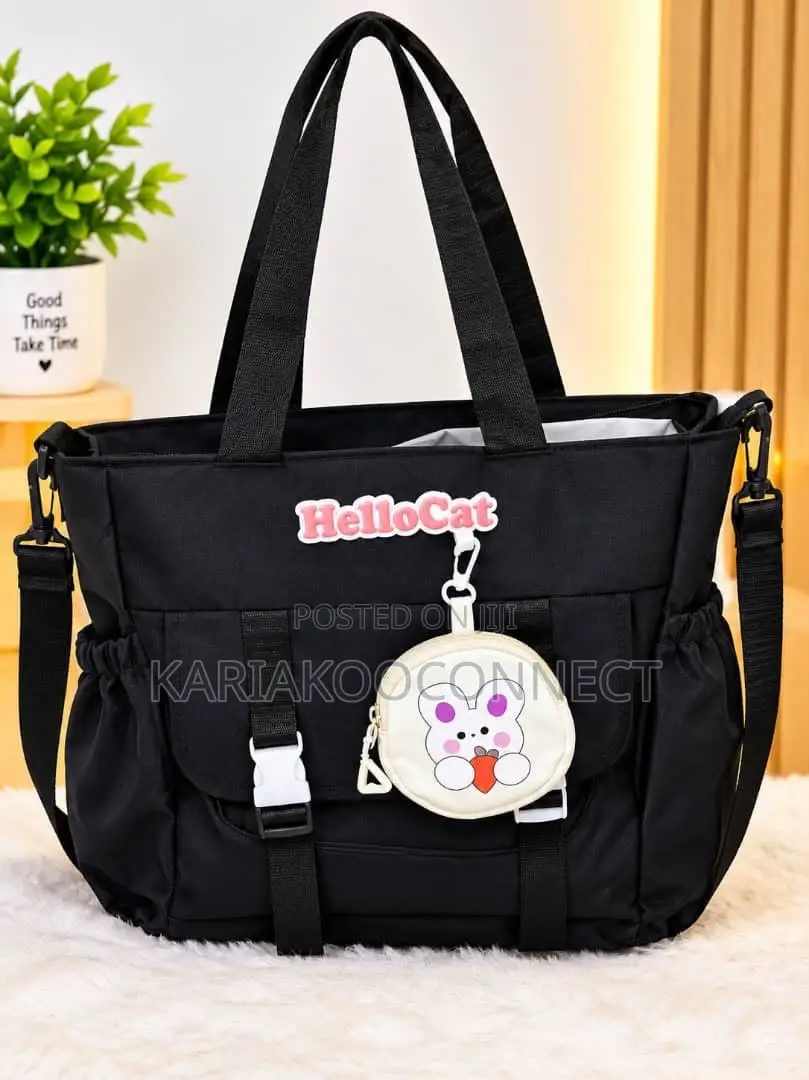 Lilac Tote Bag With Side Tie Details