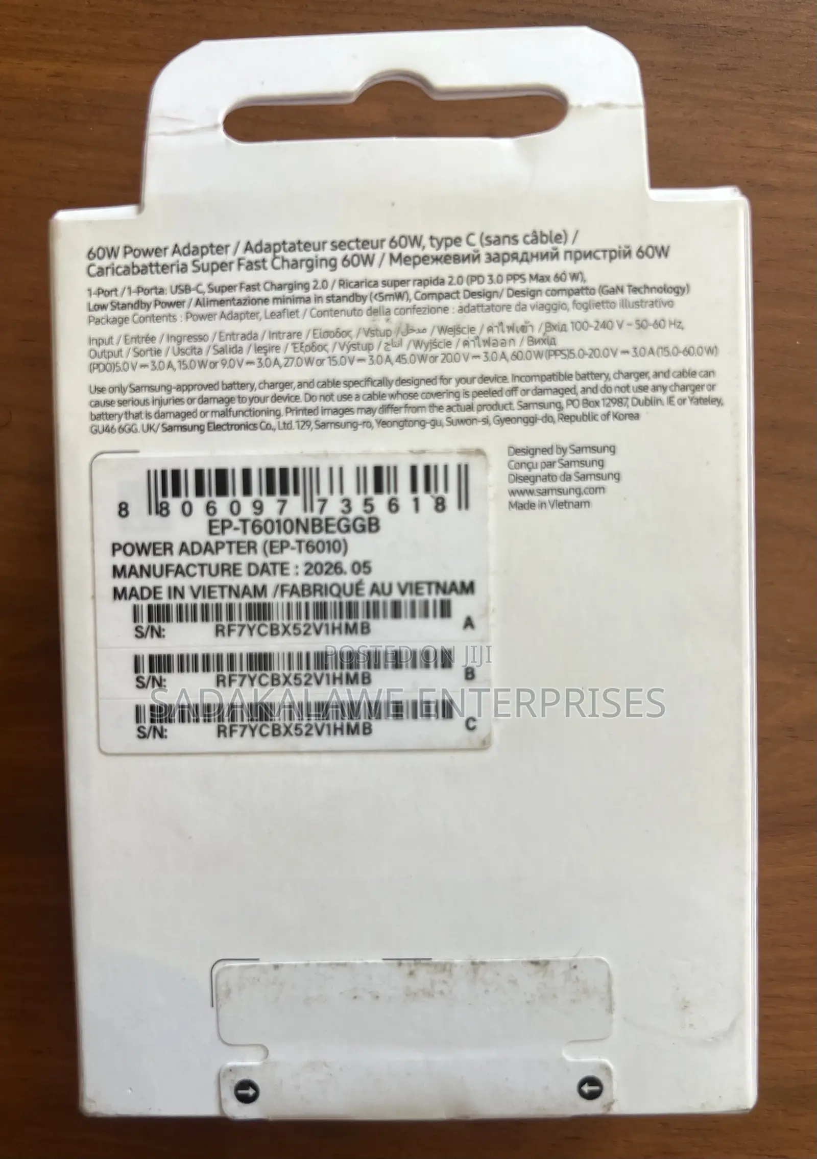 Samsung 60W Power Adapter