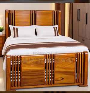Kitanda Cha Mbao 5x6 (Solid Hardwood Bed Frame) Mtiki Wood