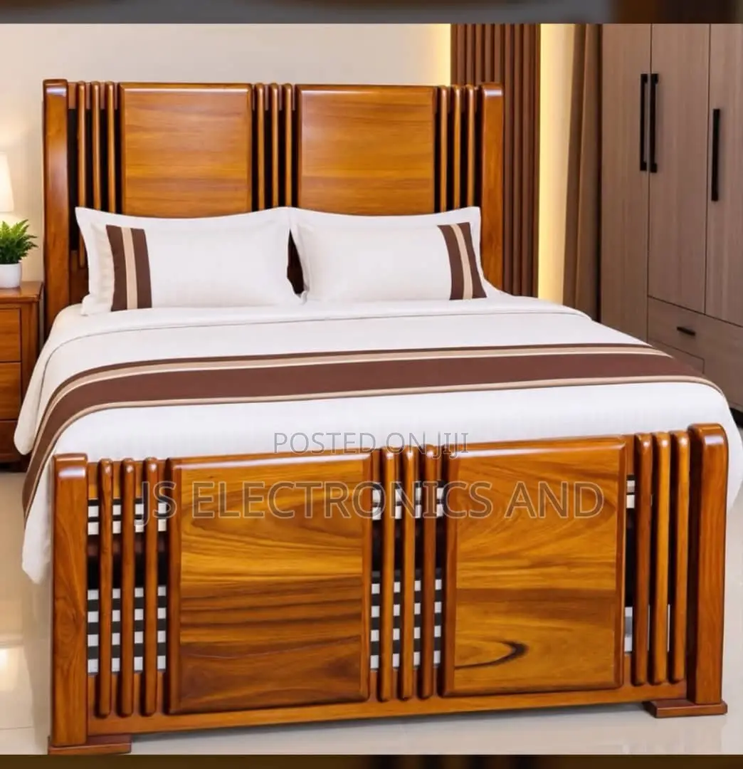 Kitanda Cha Mbao 5x6 (Solid Hardwood Bed Frame) Mtiki Wood