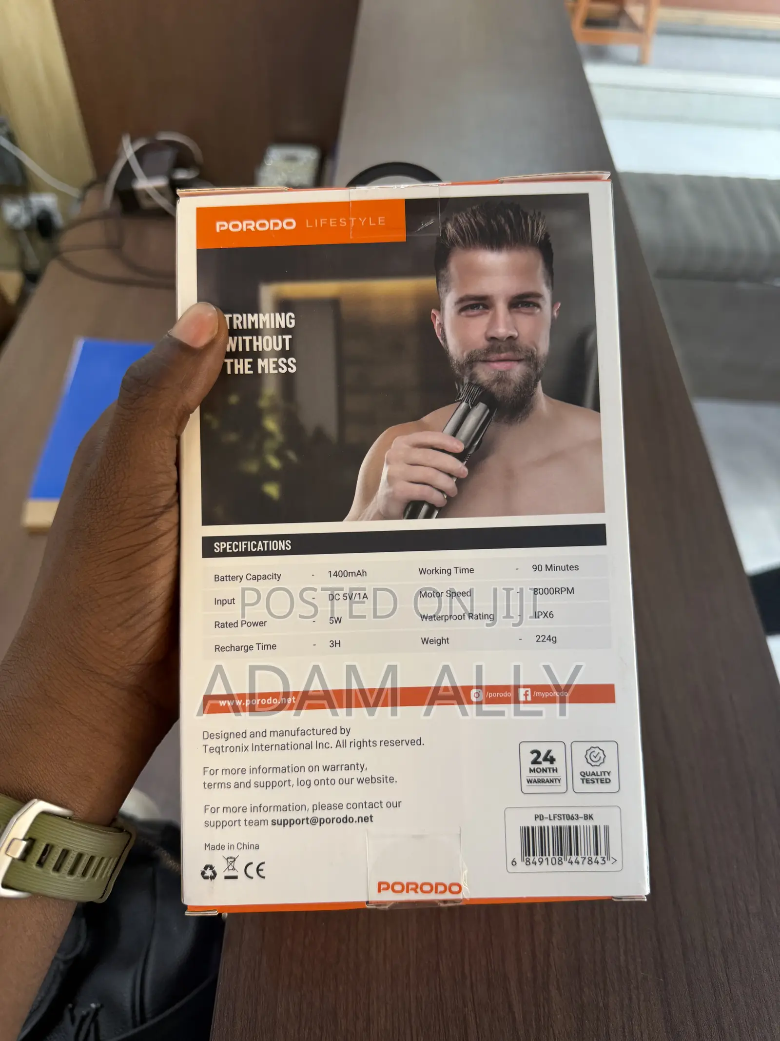 Porodo Air Sunction Beard & Body Trimmer