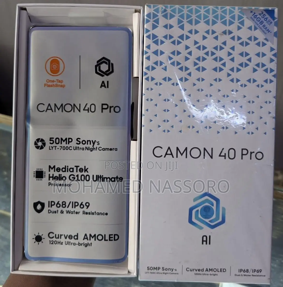 New Tecno Camon 40 Pro 5G 256 GB Black