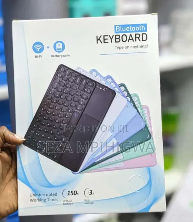 Rechargeable Bluetooth Keyboard With Touchpad (Type on Anything!)