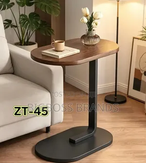 C-Shaped Wooden Top Side Table ZT-45