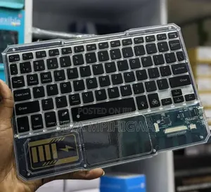Transparent Cyberpunk Wireless Bluetooth Keyboard With Touchpad