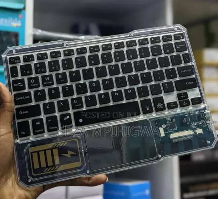 Transparent Cyberpunk Wireless Bluetooth Keyboard With Touchpad