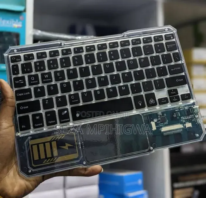 Transparent Cyberpunk Wireless Bluetooth Keyboard With Touchpad