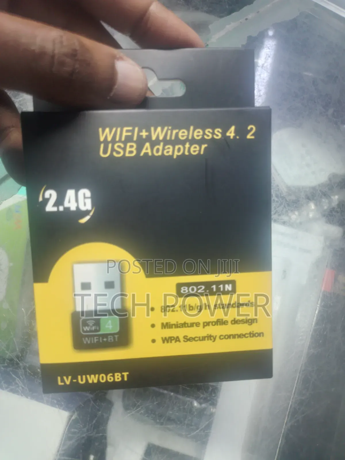 WiFi + Bluetooth USB Adapter for Laptop & Desktop PC