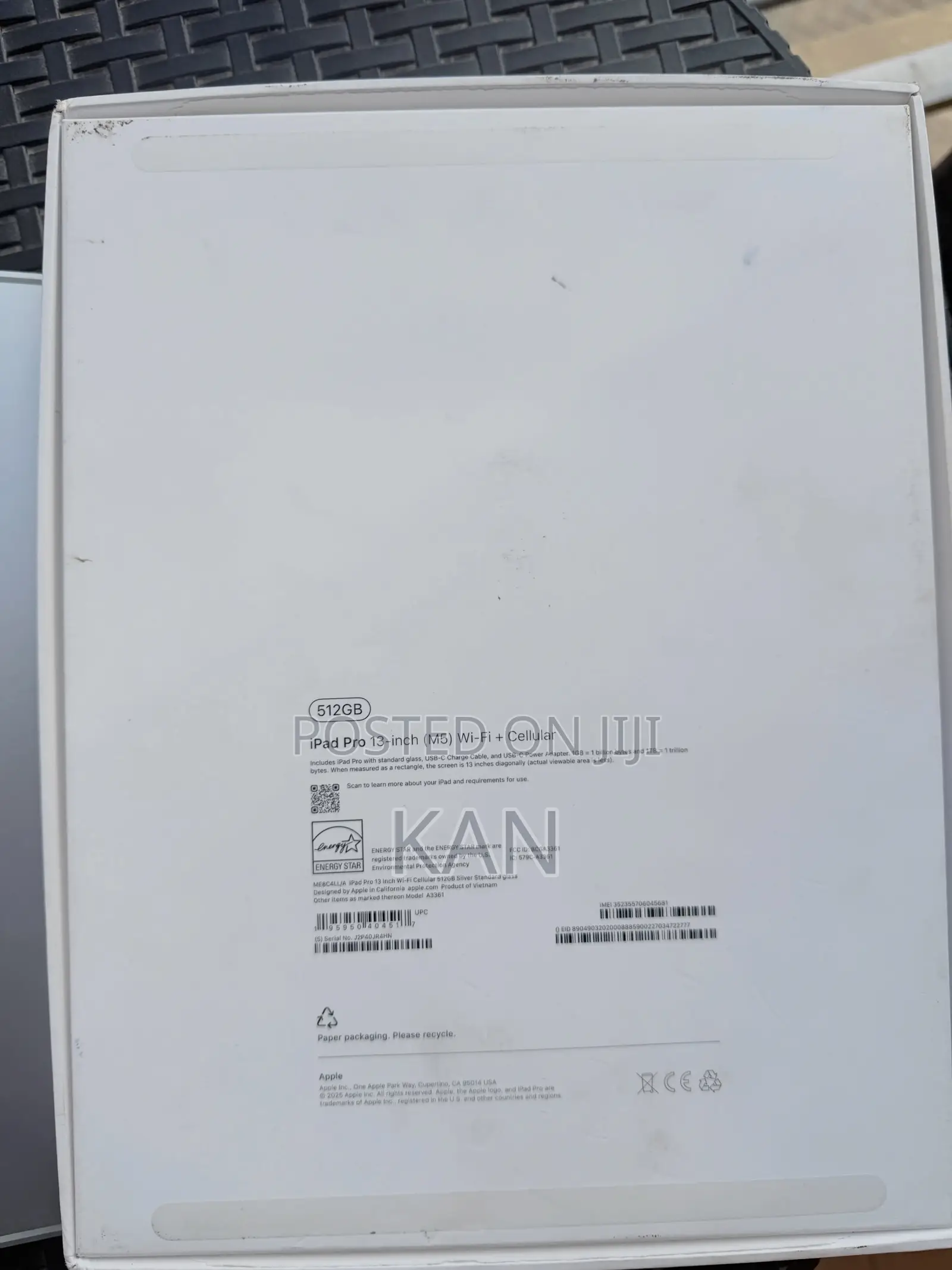 New Apple iPad Pro 13 (2025) 256 GB