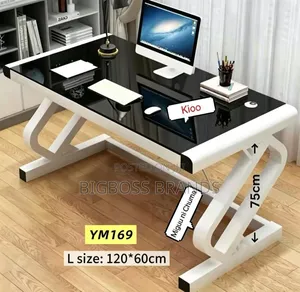 YM169 Modern Glass Top Office Computer Desk