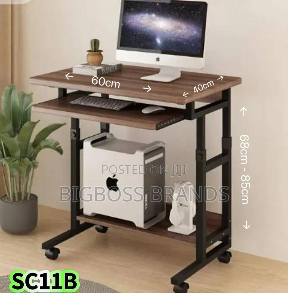 Compact Adjustable Mobile Computer Desk (Model SC11B).