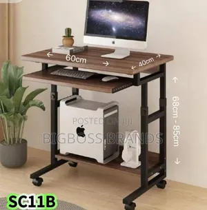 Compact Adjustable Mobile Computer Desk (Model SC11B).
