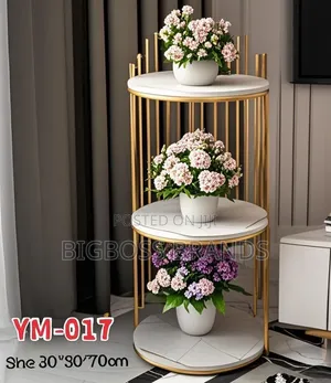 Metal Display Stand and Plant/Side Table YM-017 30 × 30 × 70 Cm)