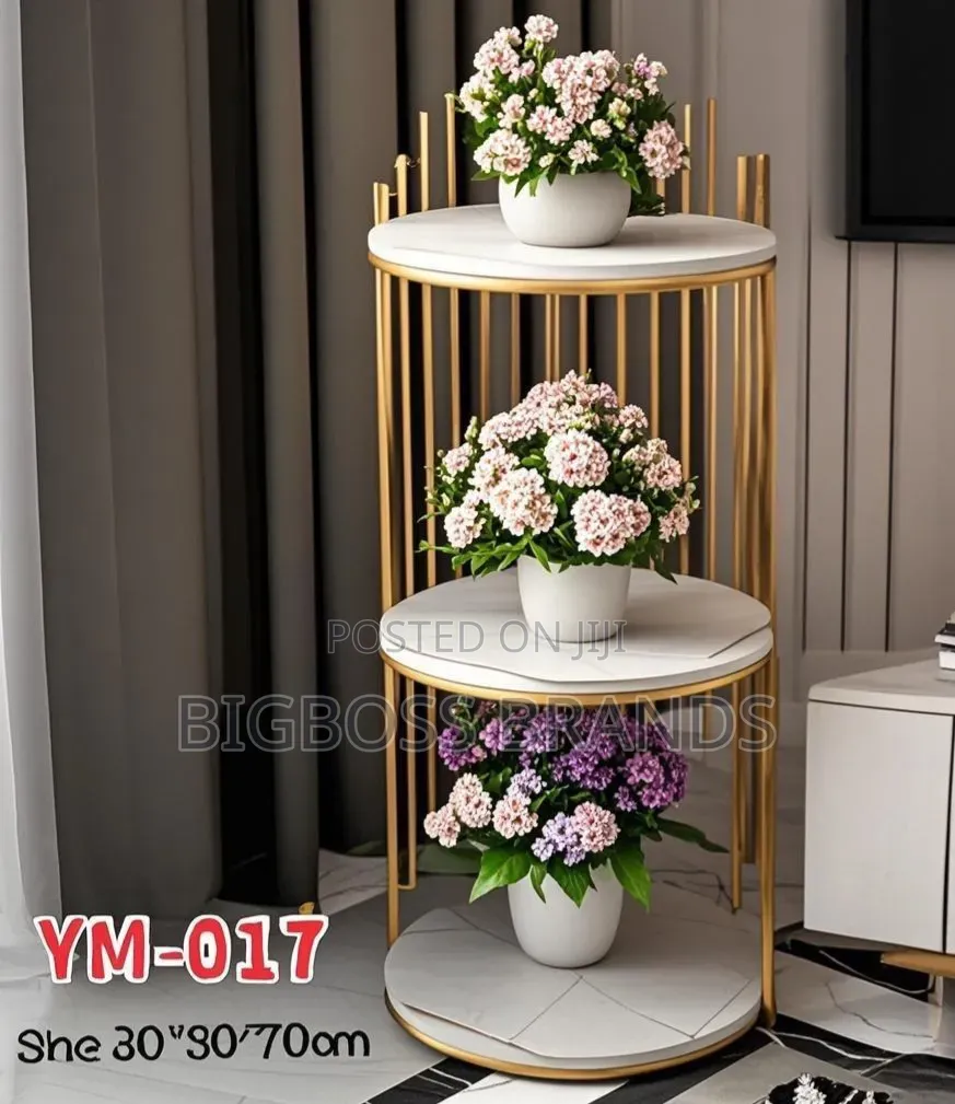 Metal Display Stand and Plant/Side Table YM-017 30 × 30 × 70 Cm)