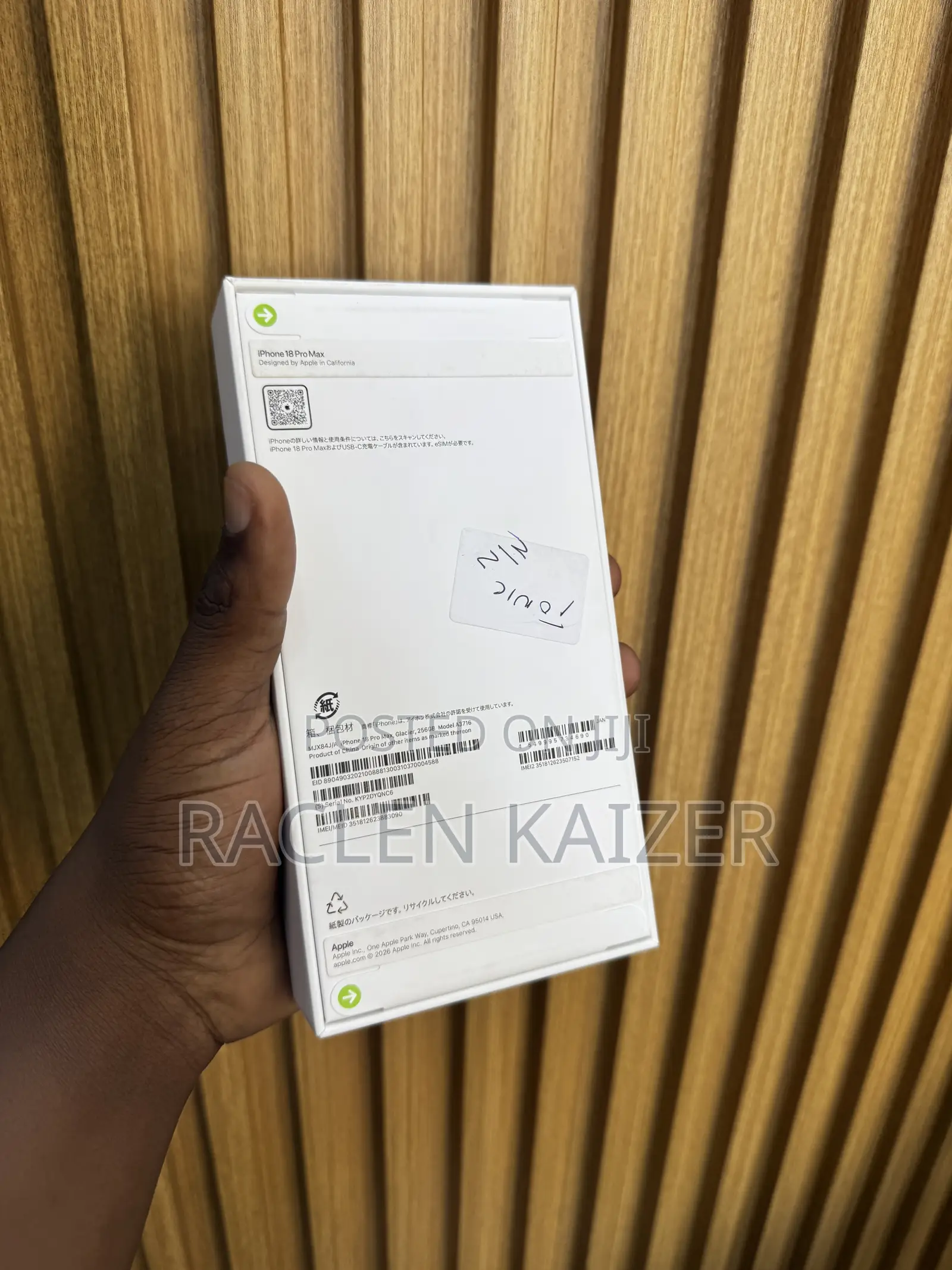 New Apple iPhone 18 Pro Max 1 TB Blue