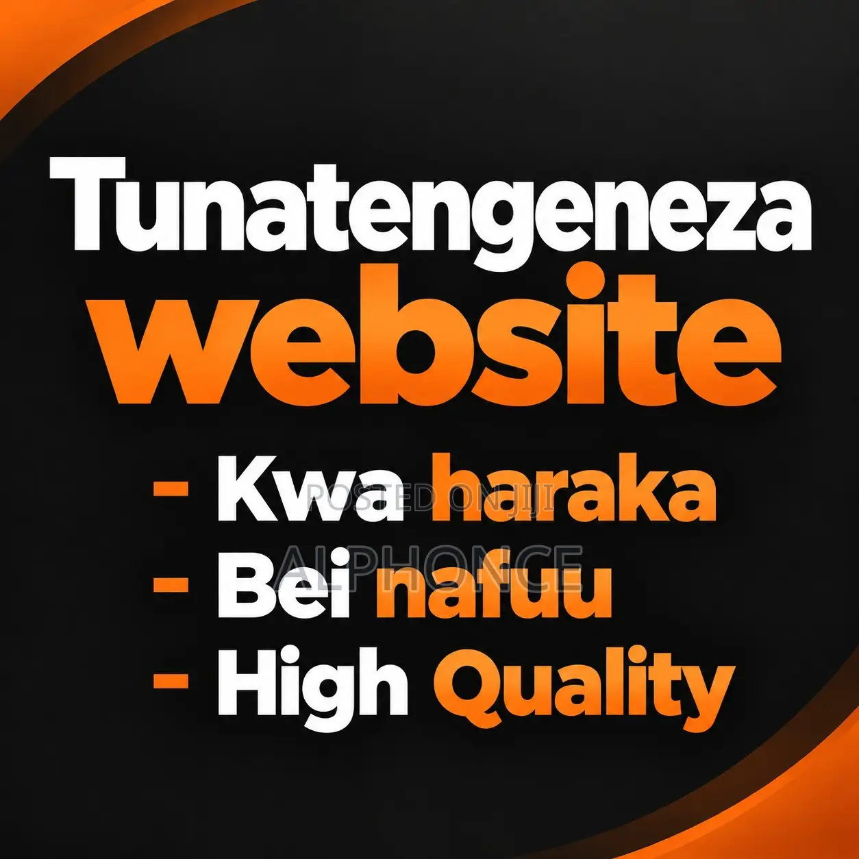 OFA: Tunatengenza Website - Haraka, Bei Rahisi, High Quality