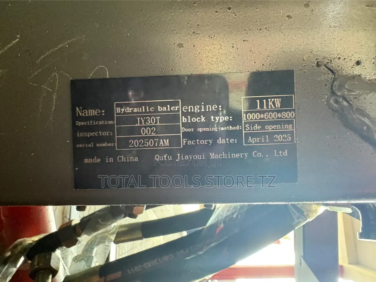 Hydraulic Baling Press Machine Jy 30t/ 11kw/ 110mm/ Block Type