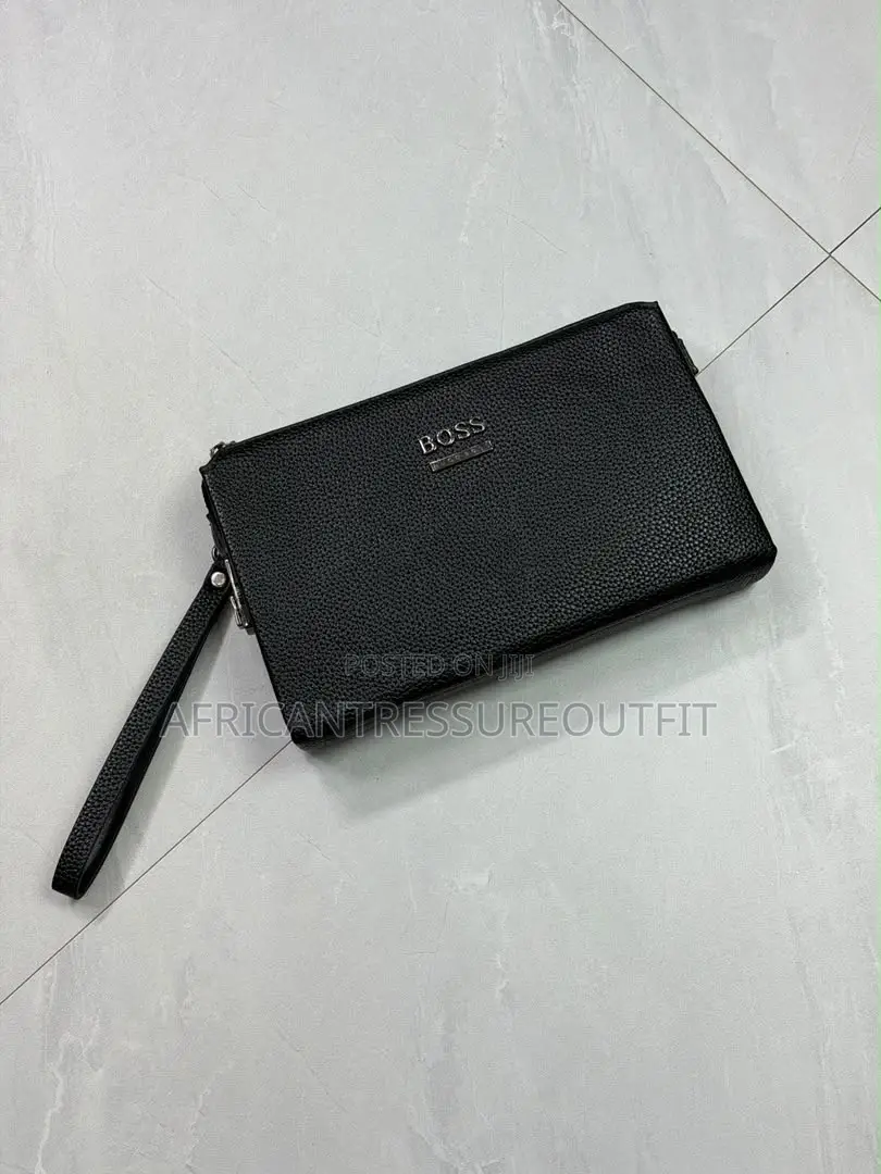 Black Textured Leather Travell Wallet Double Zip Available | Buy Now