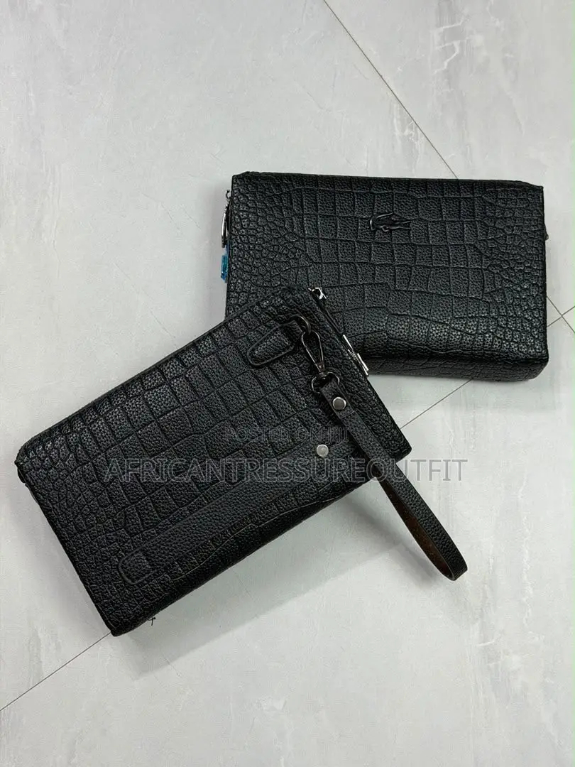 Black Textured Leather Travell Wallet Double Zip Available | Buy Now