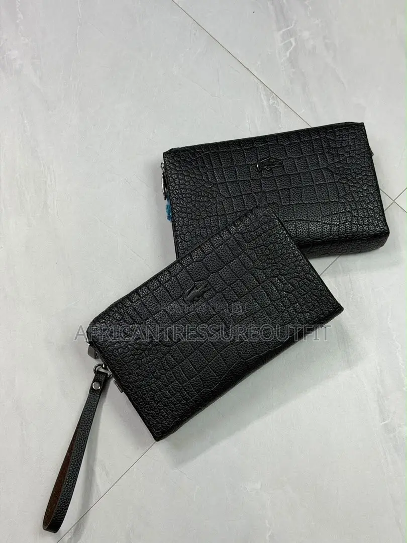 Black Textured Leather Travell Wallet Double Zip Available | Buy Now