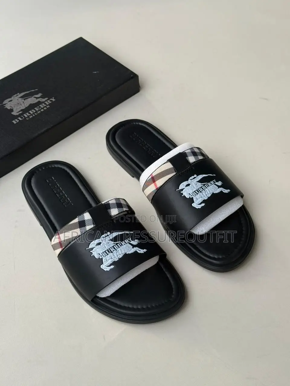 Burberry Leather Slides Quality Sandals Available | Buy Now