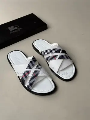 Burberry Leather Slides Quality Sandals Available | Buy Now