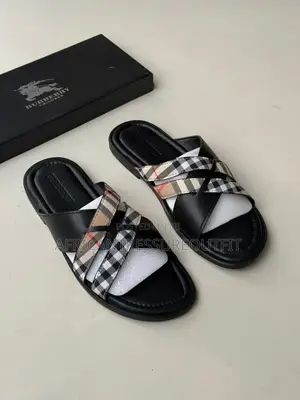 Burberry Leather Slides Quality Sandals Available | Buy Now
