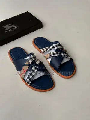 Burberry Leather Slides Quality Sandals Available | Buy Now