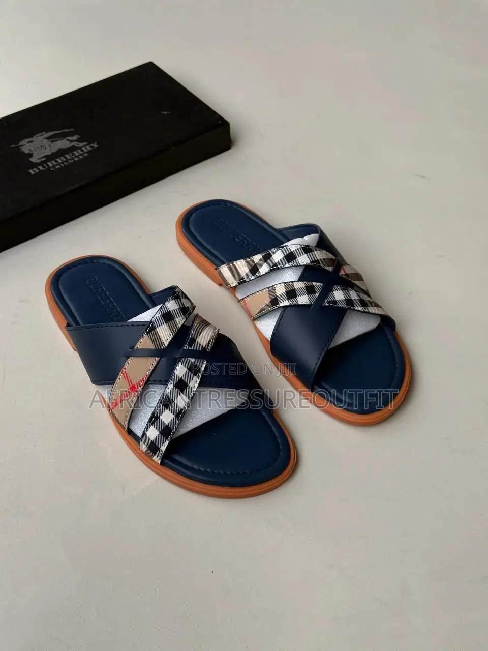 Burberry Leather Slides Quality Sandals Available | Buy Now