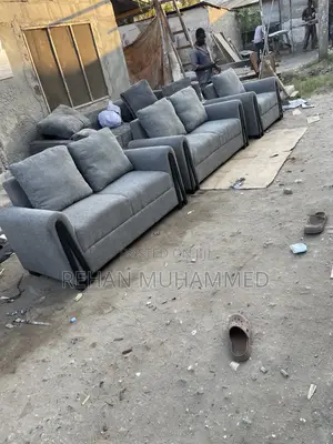 Sofa Set 2-2-1 Sofa Ya Spiting Na Fiber Malipo Baada Yakupokea Mzigo